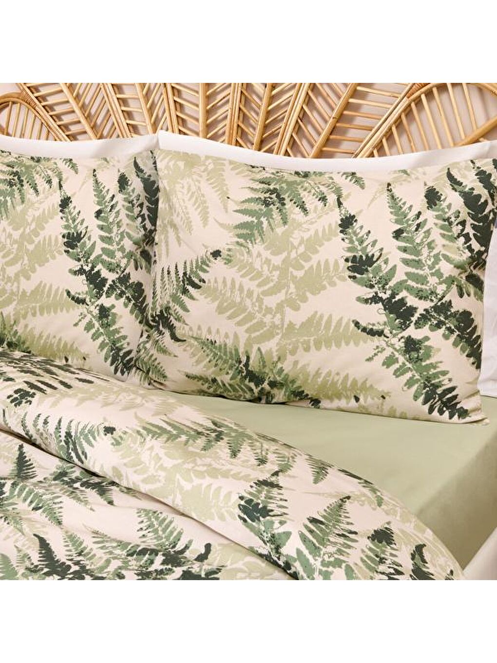 Soft Furu Çift Kişilik Nevresim Takımı - Yeşil-3