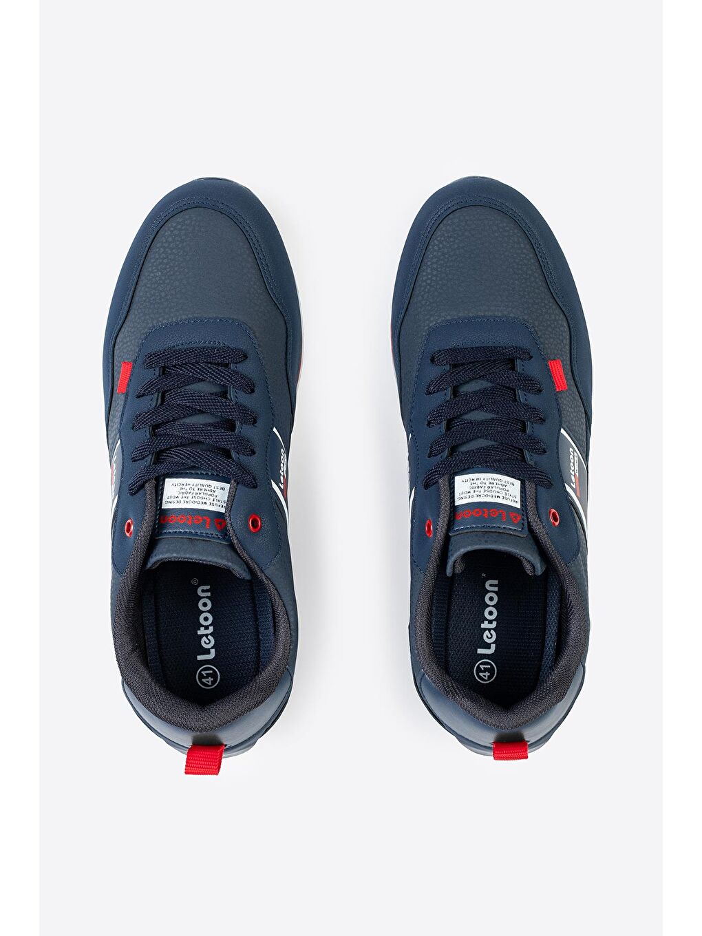 Lacivert Baskılı Erkek Rahat Spor Ayakkabı-5