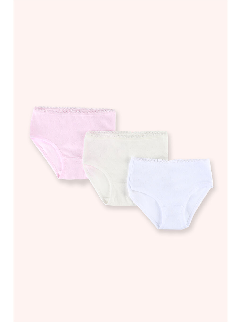 Karışık Kız Çocuk Motifli 3'lü Slip Seti