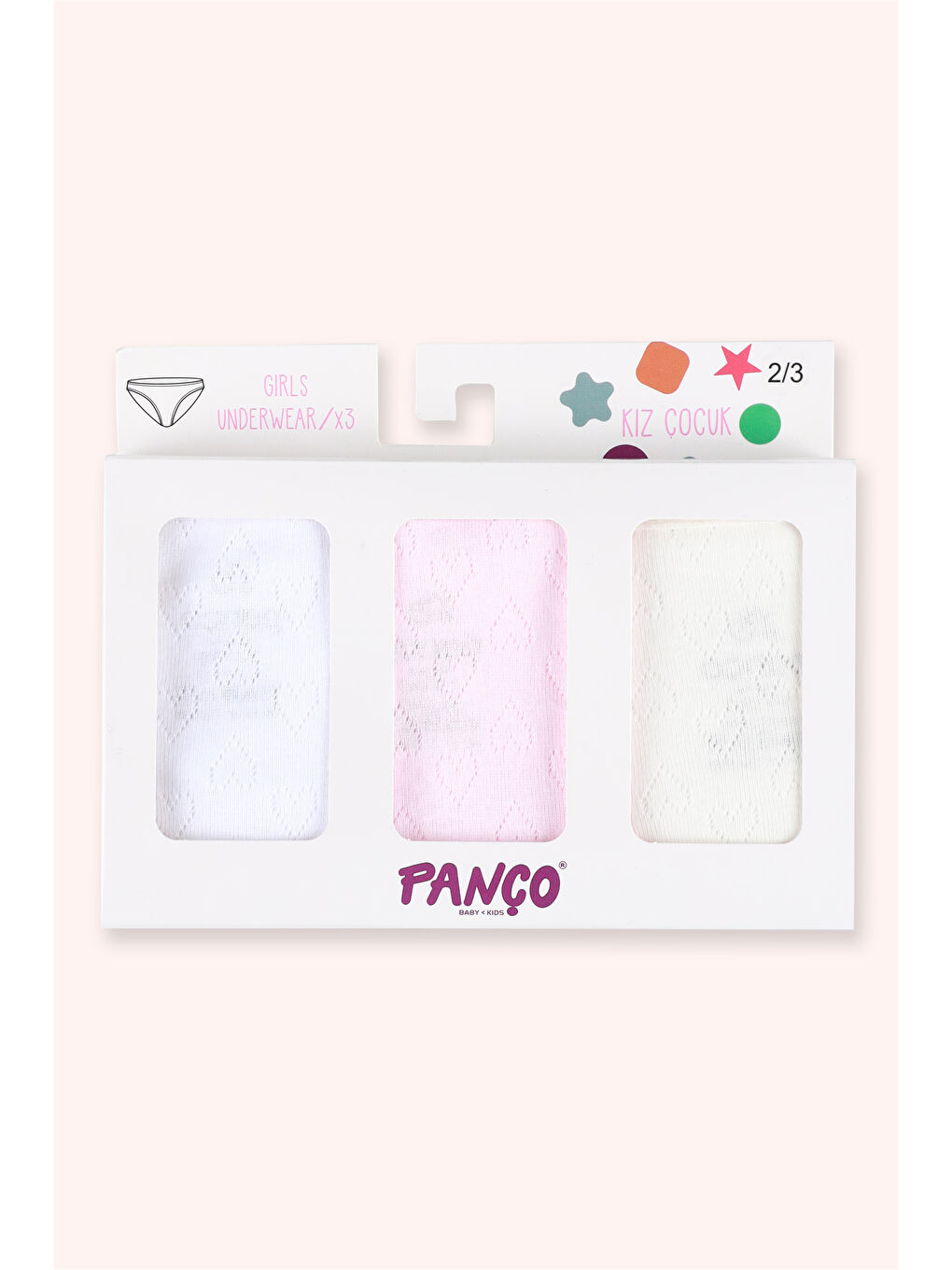 Karışık Kız Çocuk Motifli 3'lü Slip Seti-1