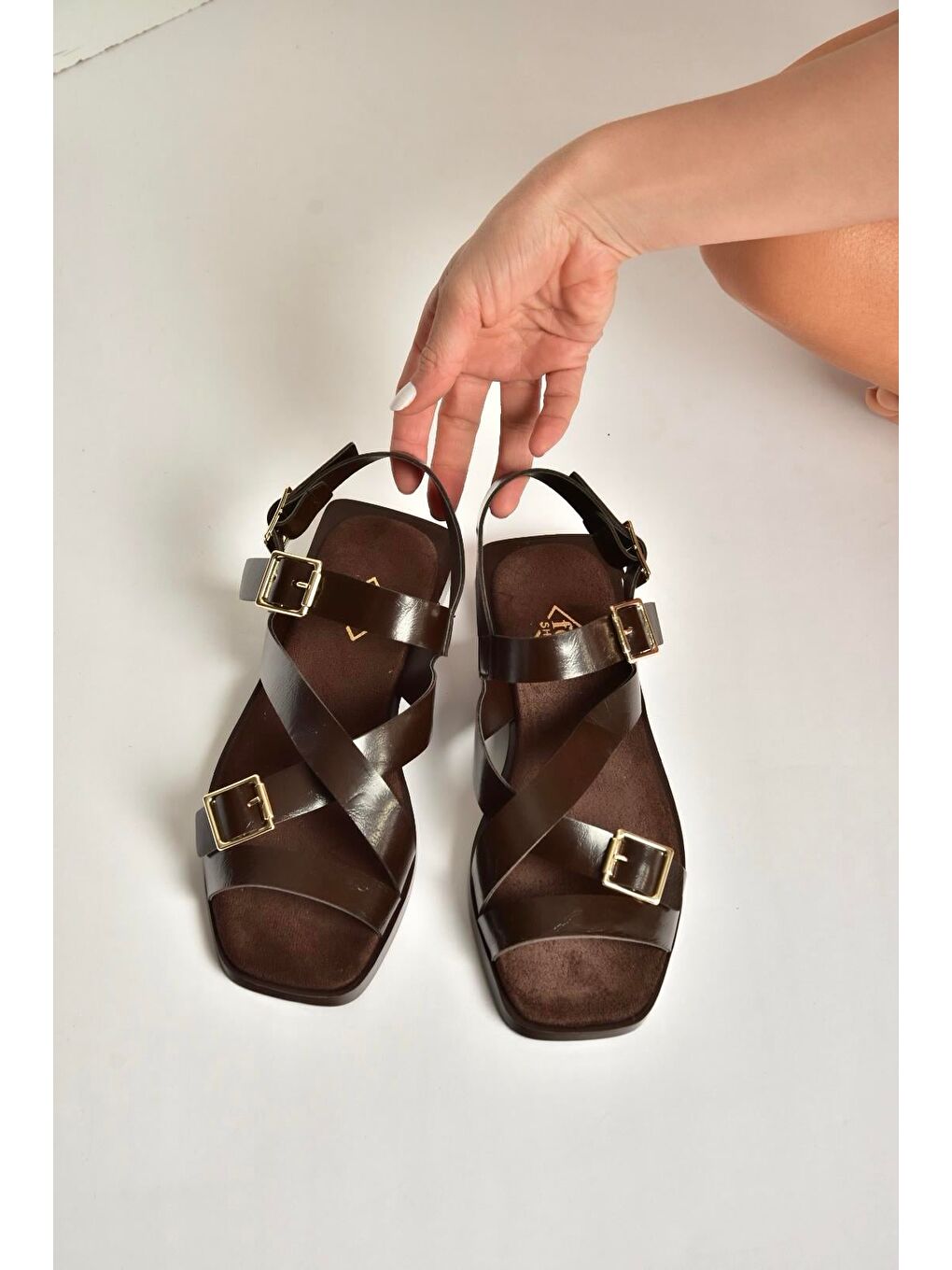 Kahverengi Kadın Sandalet Y458702660-3