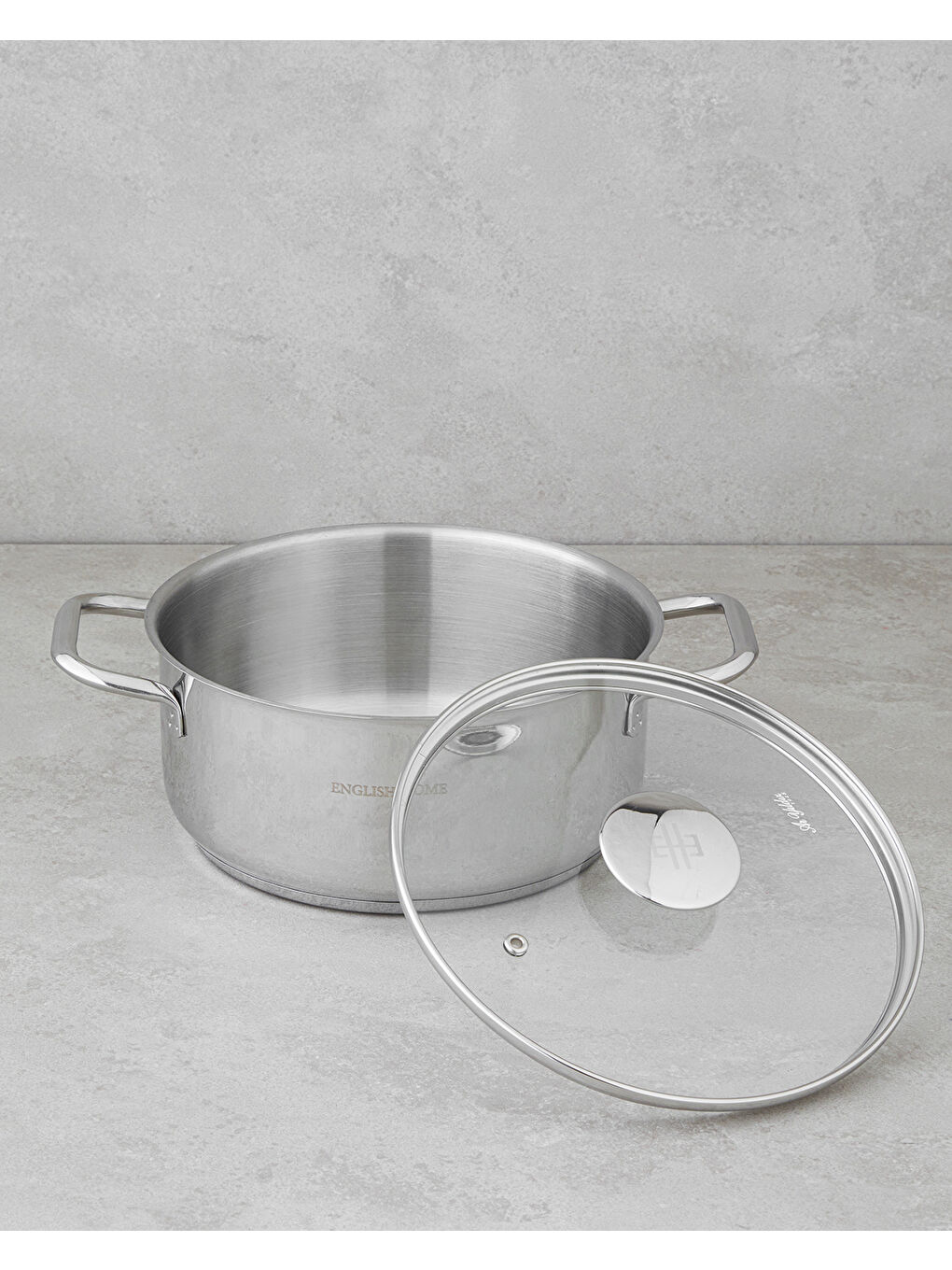 Gri Siena Paslanmaz Çelik Derin Tencere 18 cm Silver-1