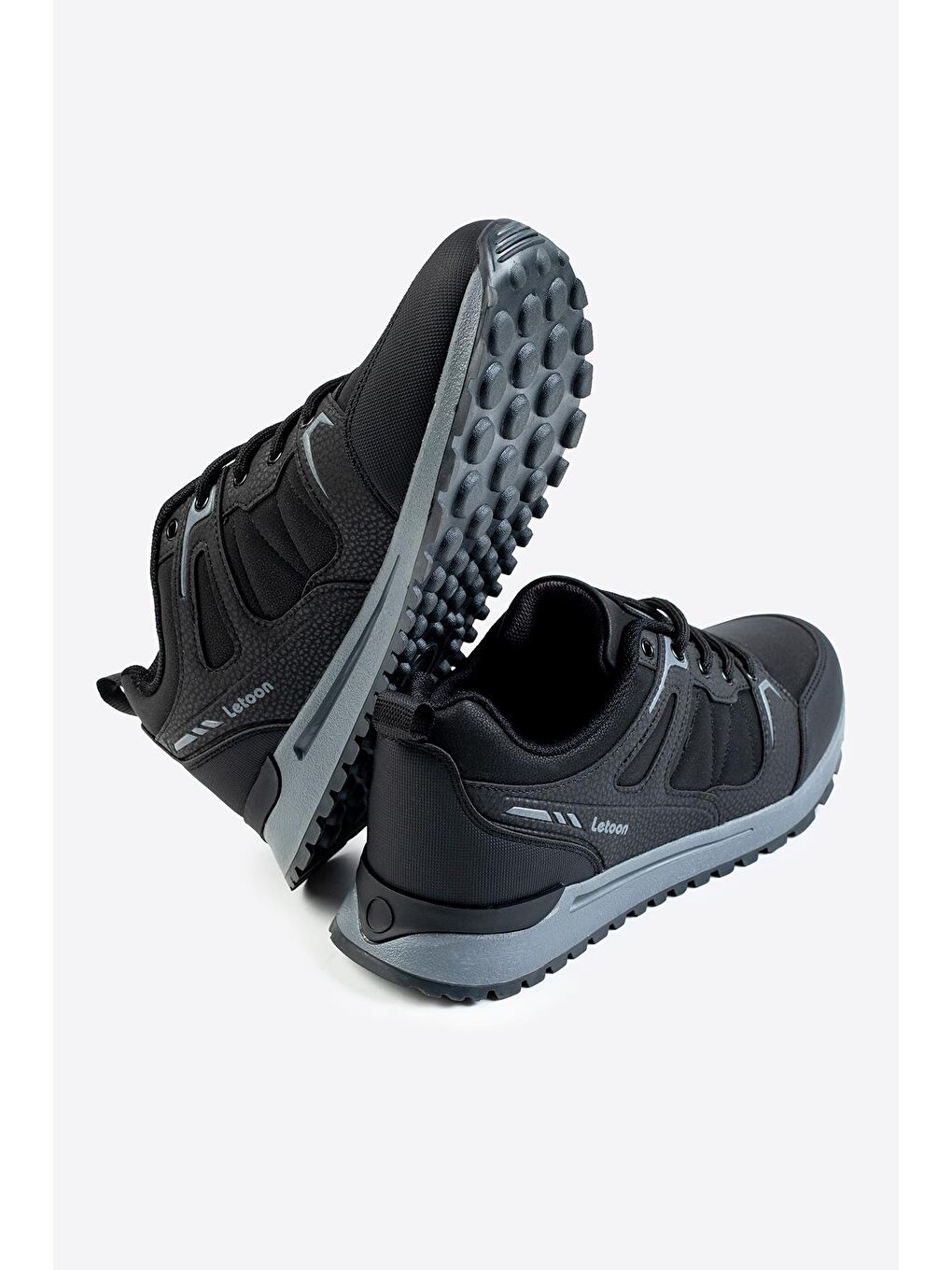 Siyah Cyrax Erkek Baskılı Spor Ayakkabı-3