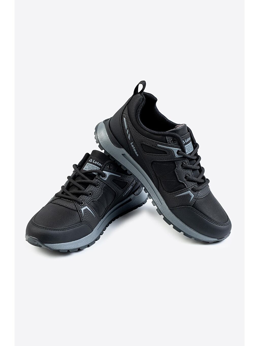 Siyah Cyrax Erkek Baskılı Spor Ayakkabı-4