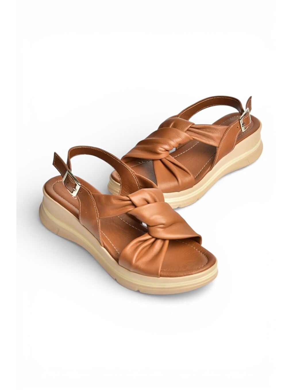 Kahverengi Taba Kadın Sandalet Y555210603-4