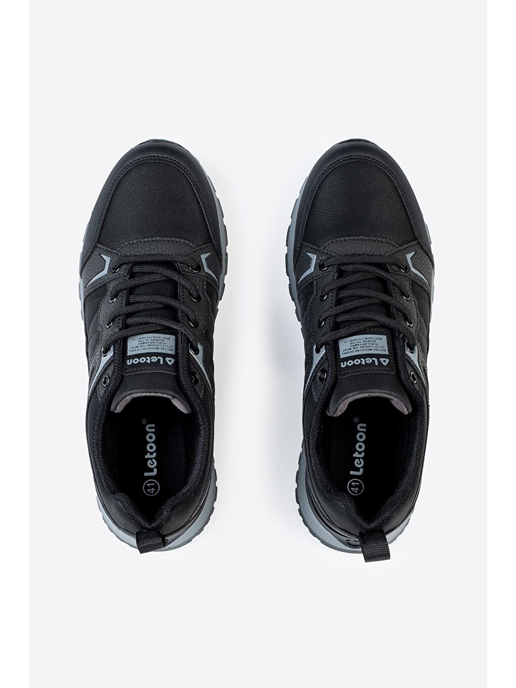 Siyah Cyrax Erkek Baskılı Spor Ayakkabı-5