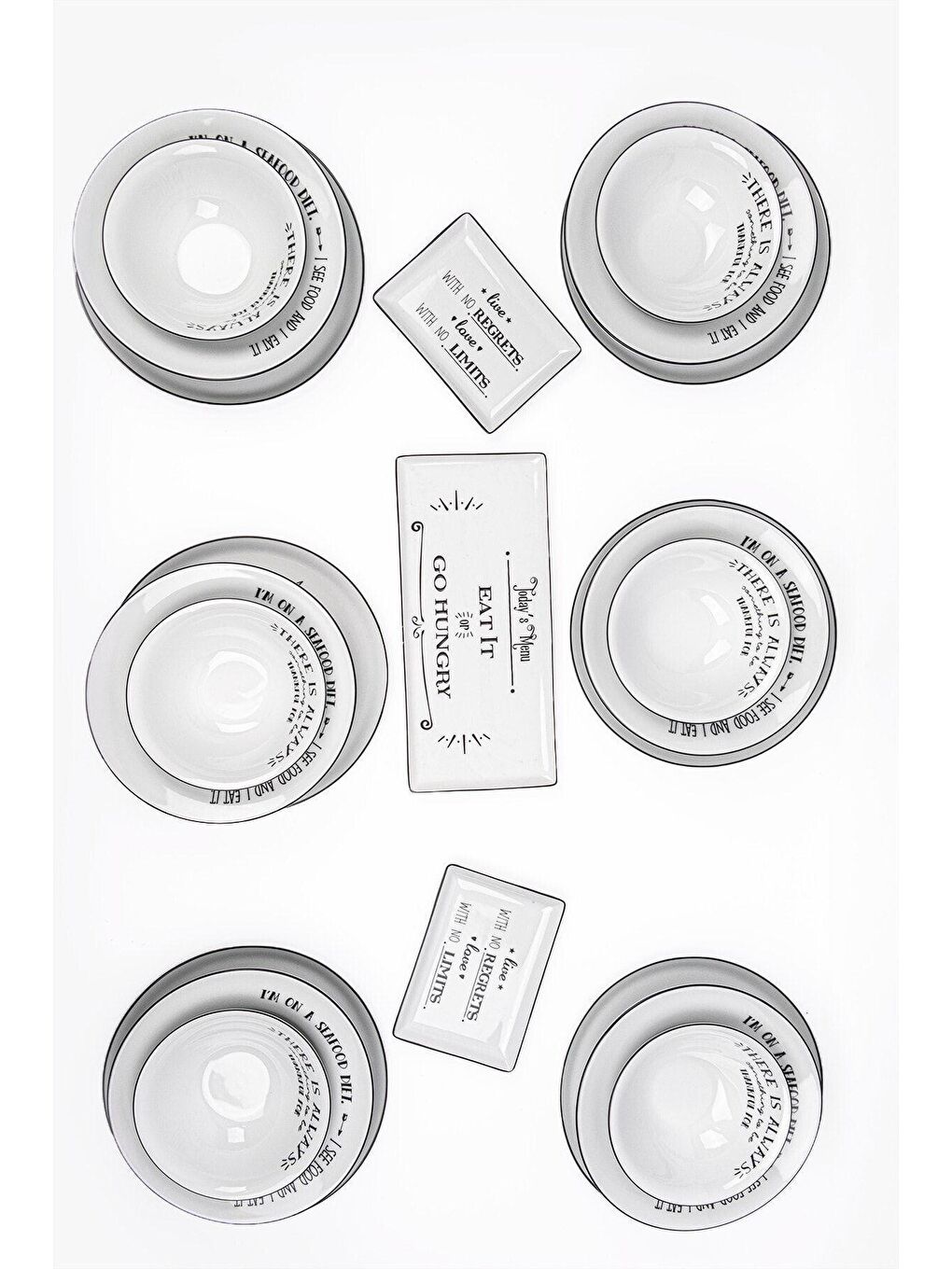 Ekru Be Hapyy Yemek Takımı 6 Kişilik 21 Parça