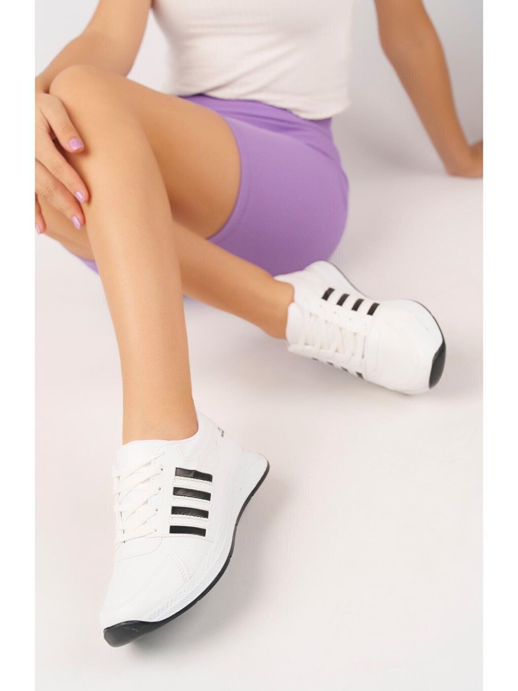 Beyaz Rby Kadın Ortopedik Günlük  Yürüyüş Koşu Sneaker Spor Ayakkabı-3