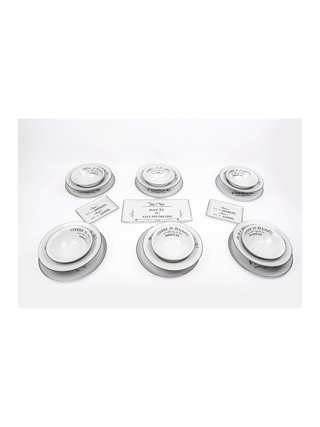 Ekru Be Hapyy Yemek Takımı 6 Kişilik 21 Parça-3