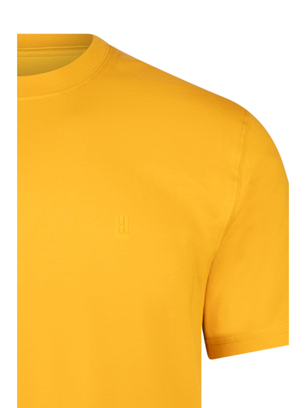 Sarı Regular Fit Bisiklet Yaka Pamuklu Basic Tişört-2