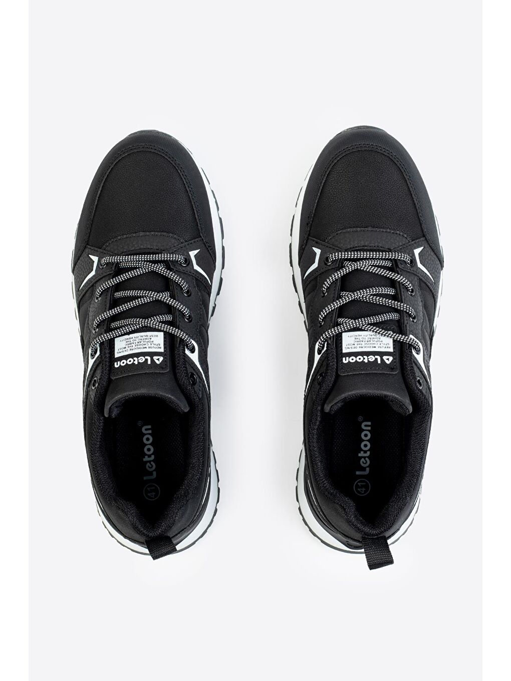 Siyah Cyrax Erkek Baskılı Spor Ayakkabı-5