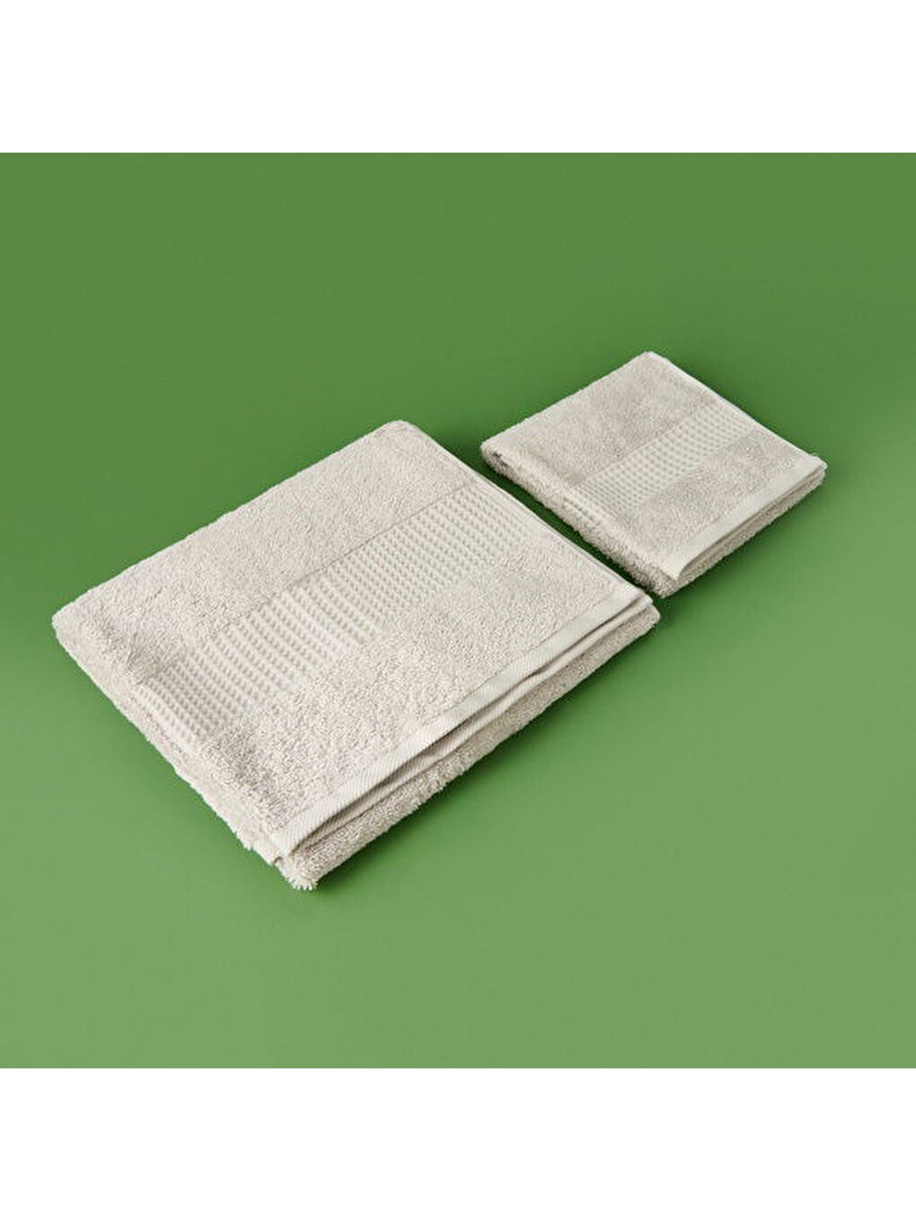 Evidea Soft 2'li Havlu Seti - Gri - 60x110 cm + 40x60 cm - 1