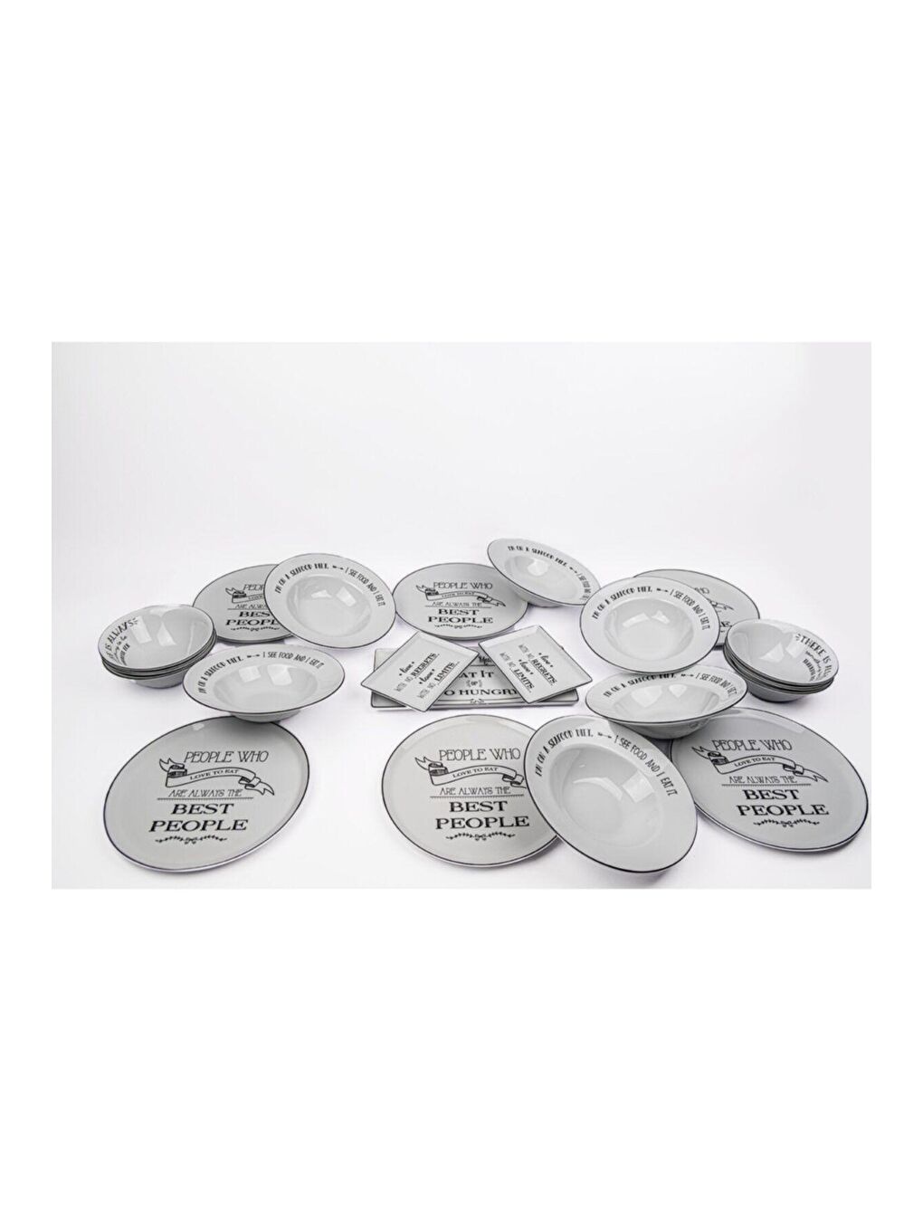 Ekru Be Hapyy Yemek Takımı 6 Kişilik 21 Parça-4