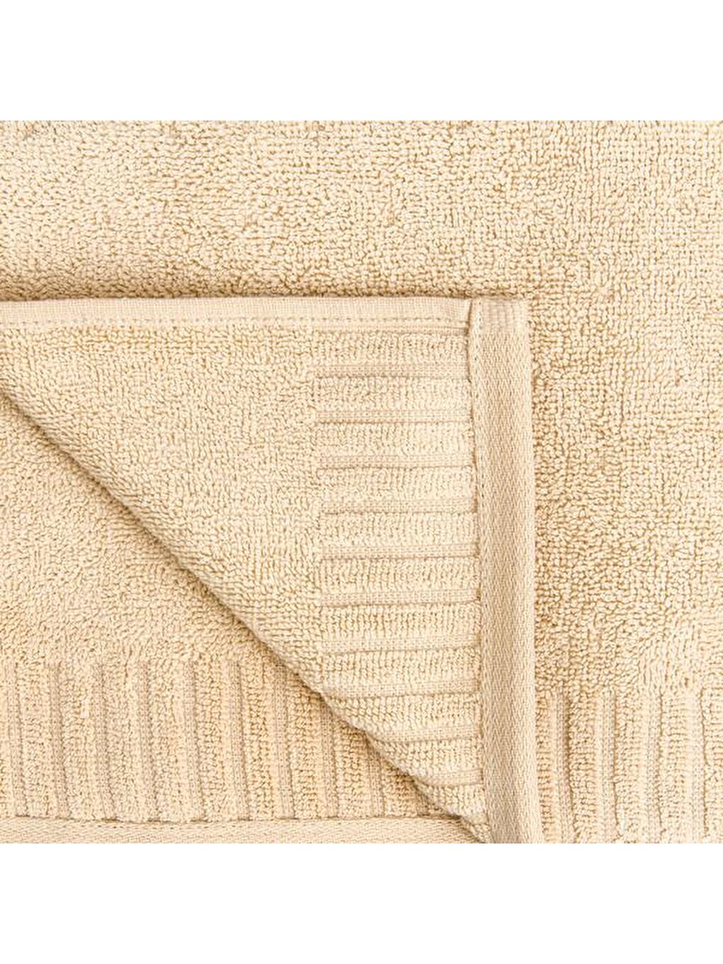 Ekru Soft Patte Banyo Havlusu - Krem - 70x140 cm-1