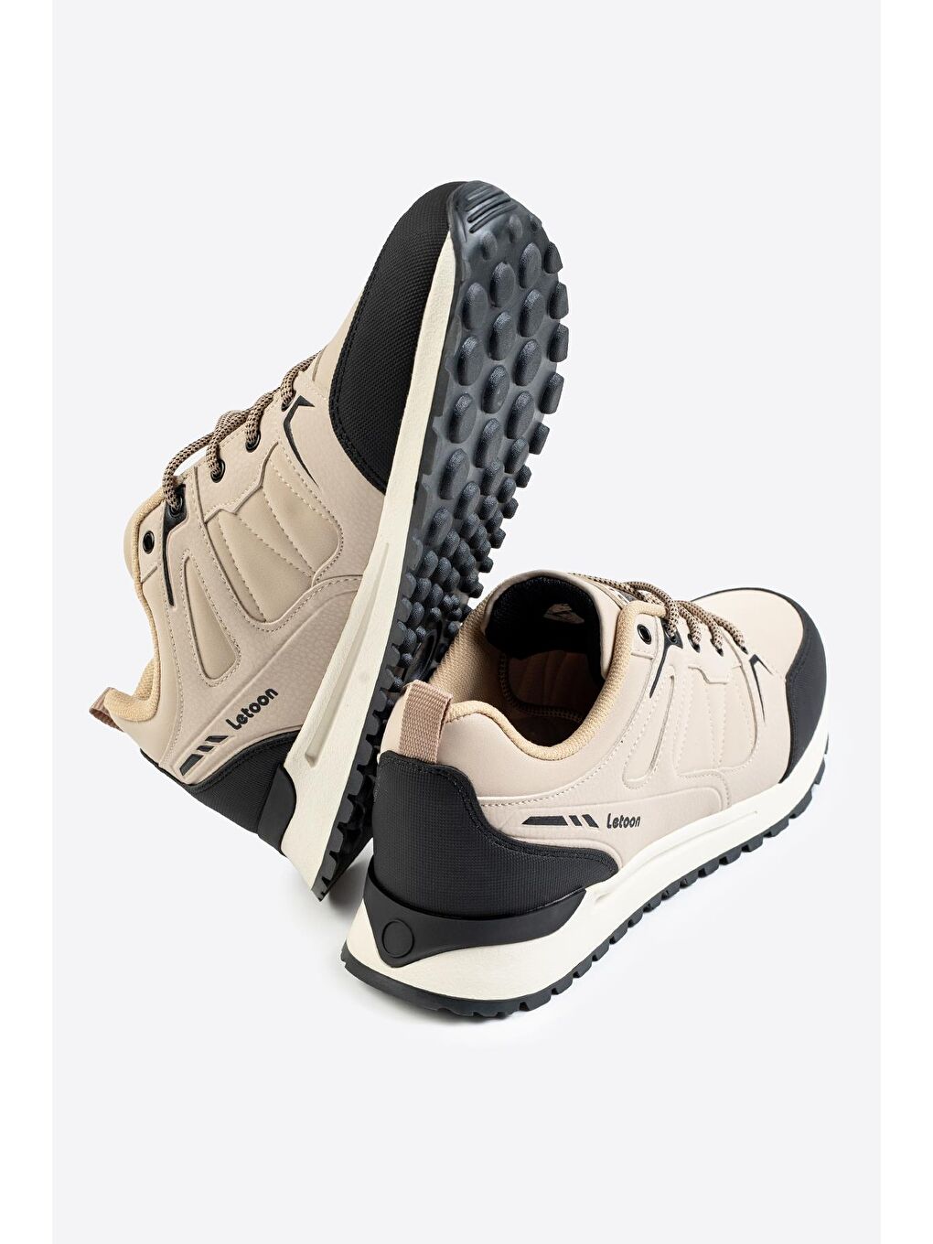 Bej Cyrax Erkek Baskılı Spor Ayakkabı-1