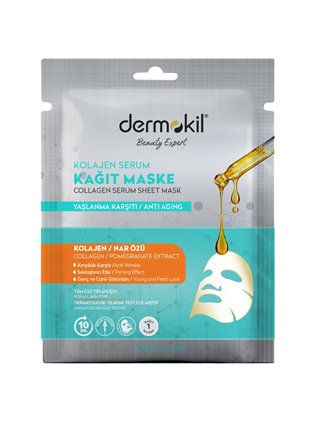 DERMOKIL DERMOKİL Kolajen Serum Kağıt Maske 28 g