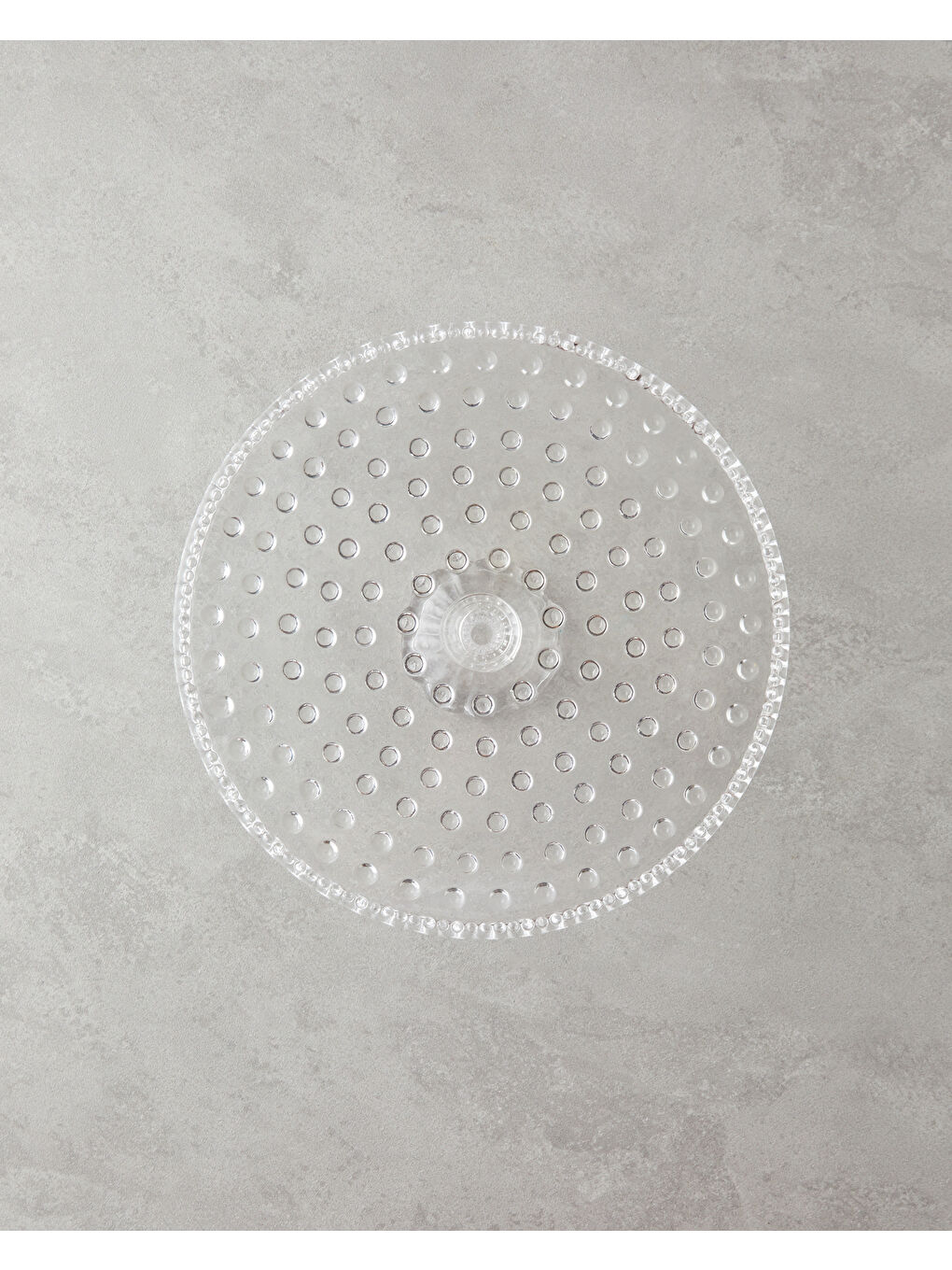 Renksiz Bubbles Cam Kek Standı 28x16 cm Şeffaf-1