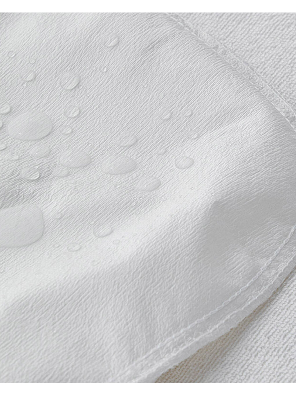 English Home Comfort Pamuklu Sıvı Geçirmez Tek Kişilik Yatak Koruyucu Alez Beyaz - 2