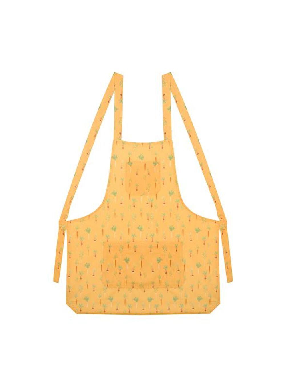 Soft Havuç Turp Desenli Mutfak Önlüğü - Turuncu - 80x73 cm-1