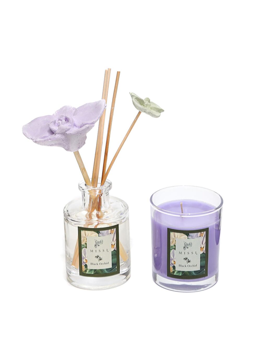 Mor Black Orchid Oda Kokusu ve Vegan Mum Hediye Seti-2