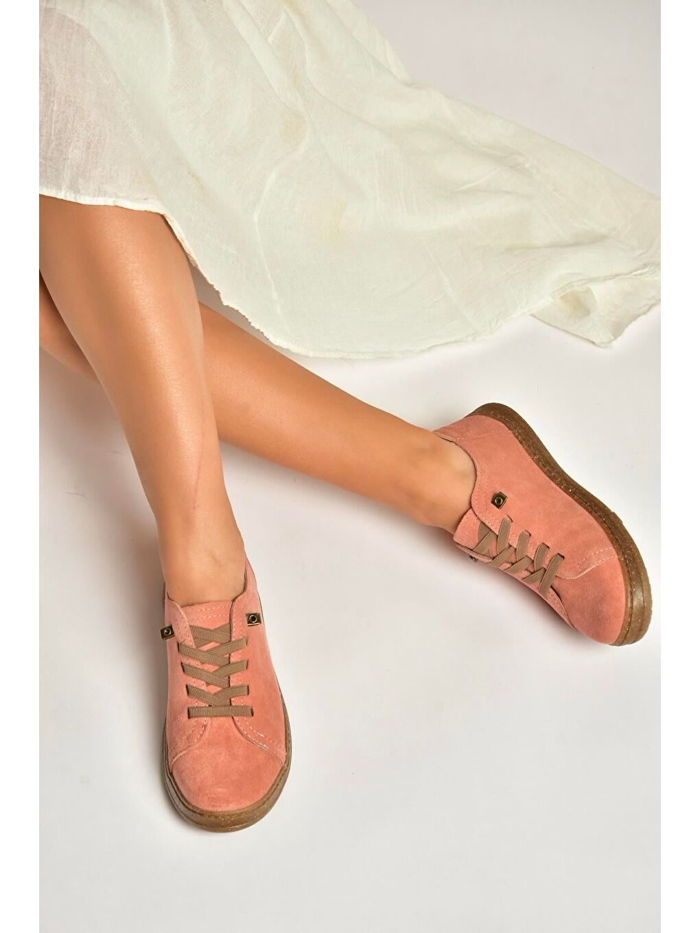 Pembe Pudra Kadın Sneakers Y999364002-1