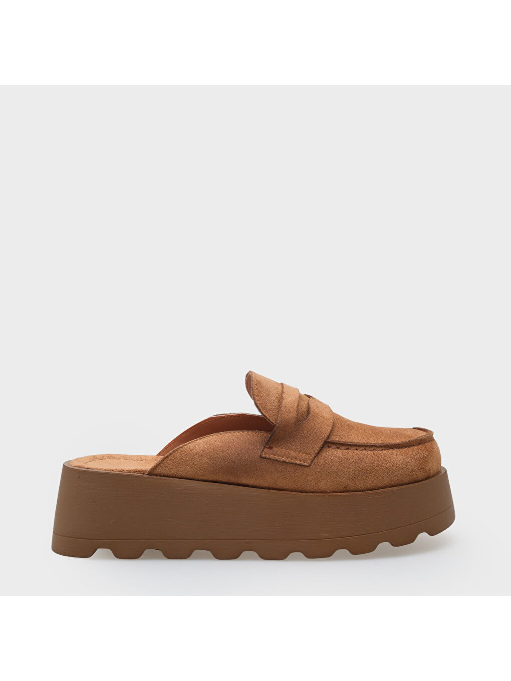 Kahverengi Karrie Süet Görünümlü Kadın Sabo-1