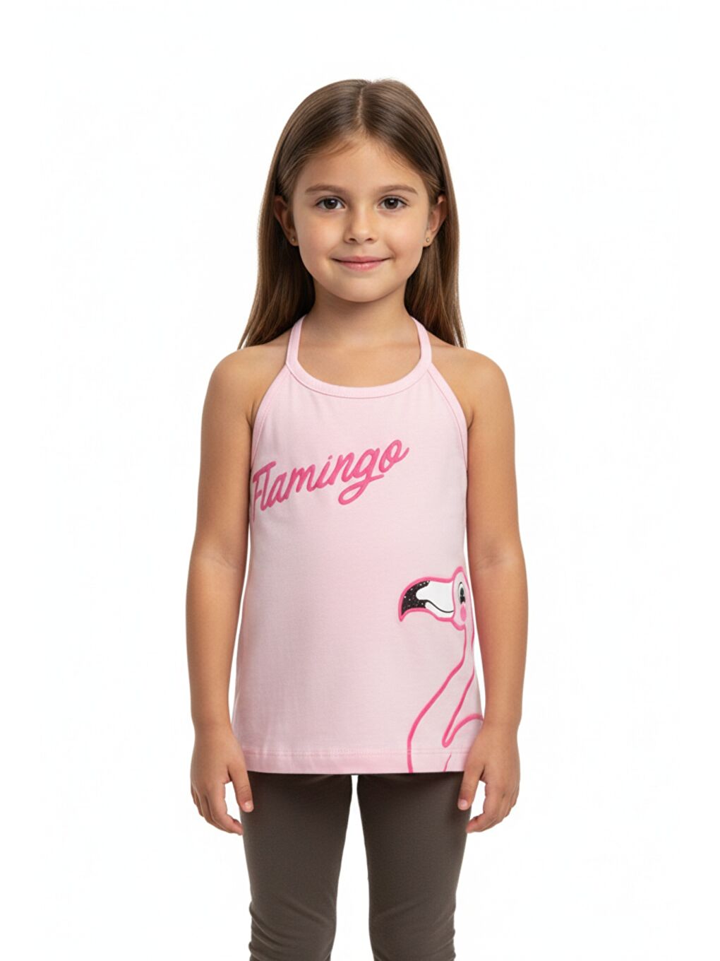 Pembe Kız Bebek Baskılı Atlet