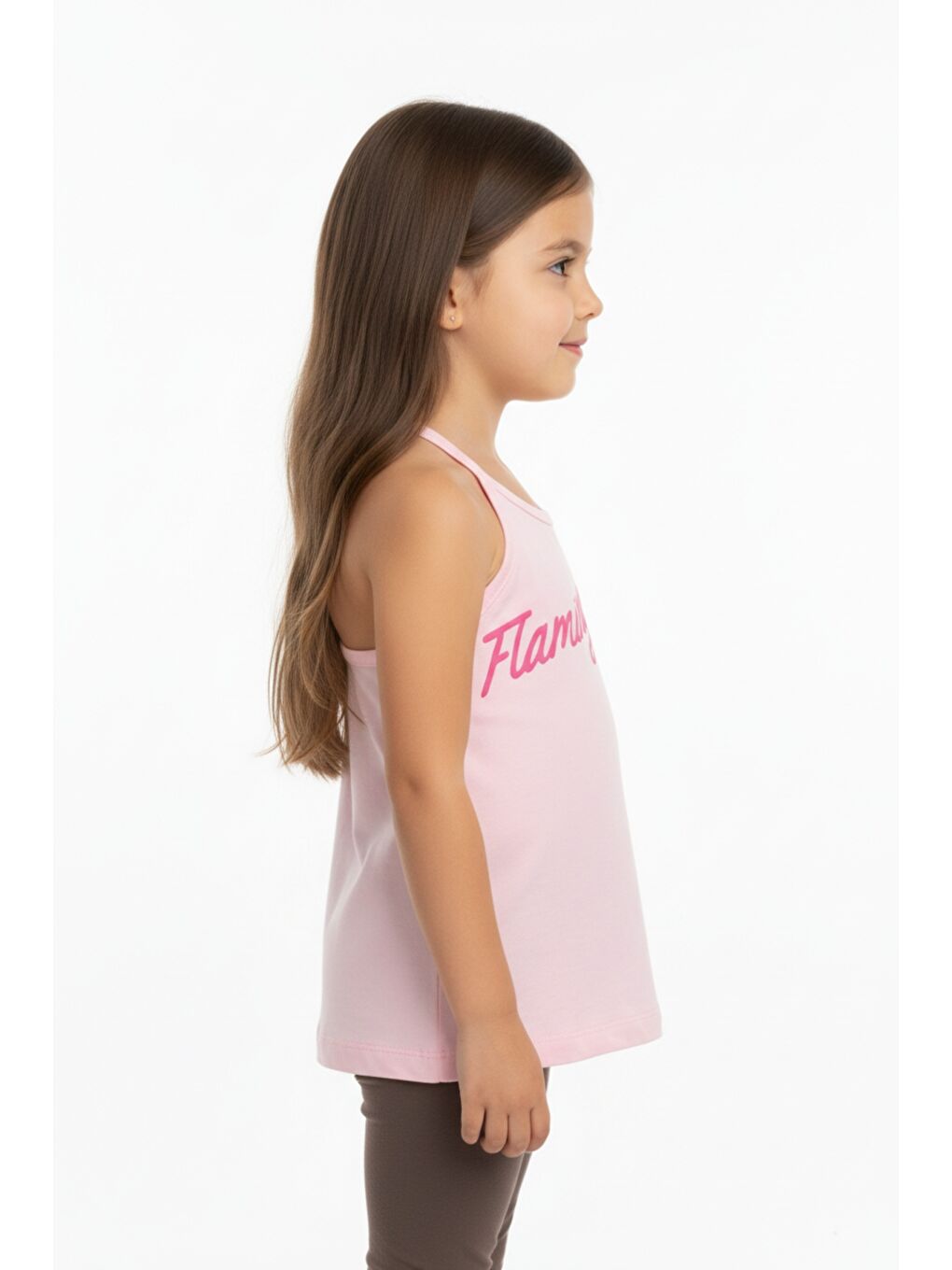 Pembe Kız Bebek Baskılı Atlet-1