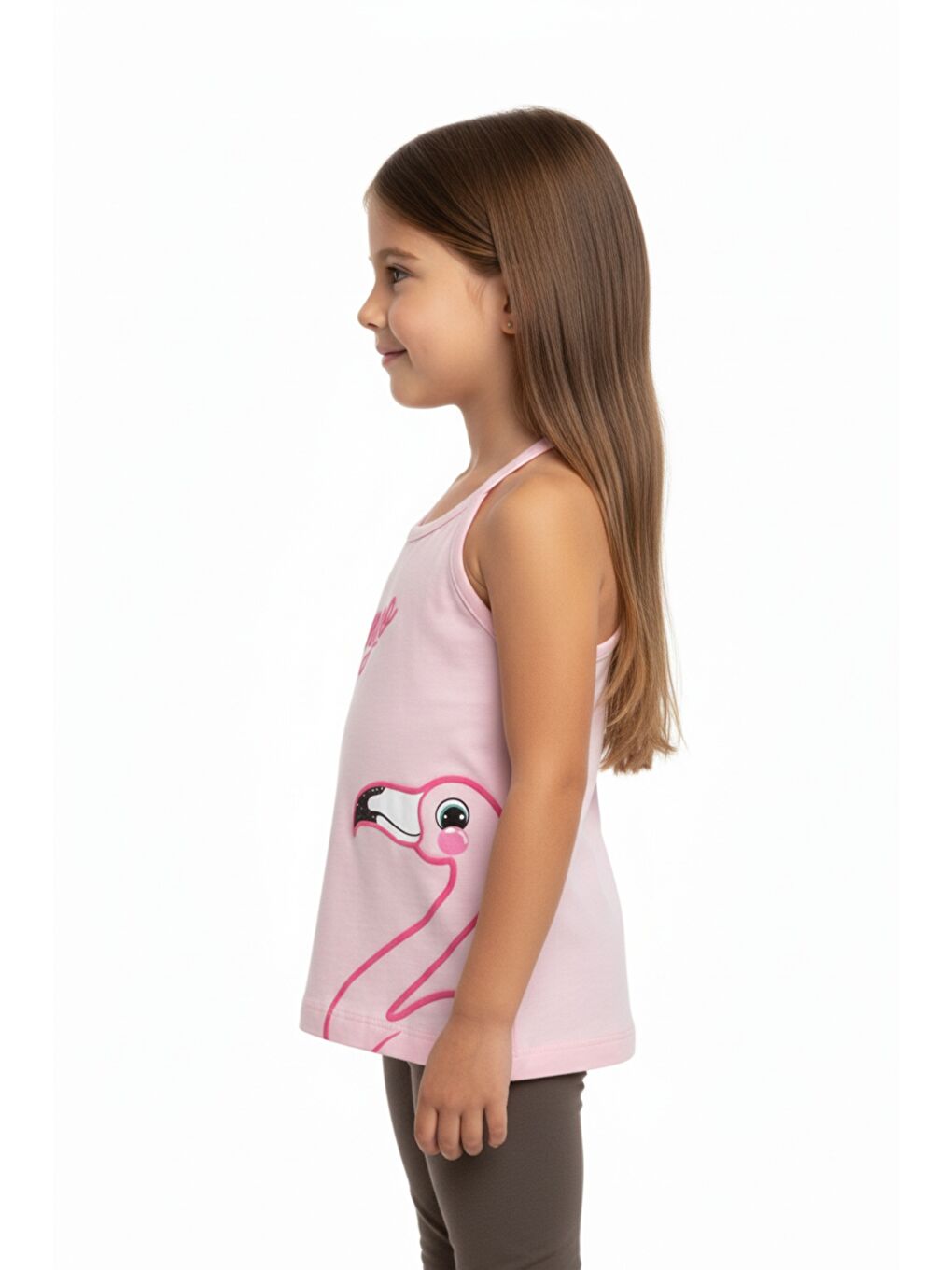 Pembe Kız Bebek Baskılı Atlet-2