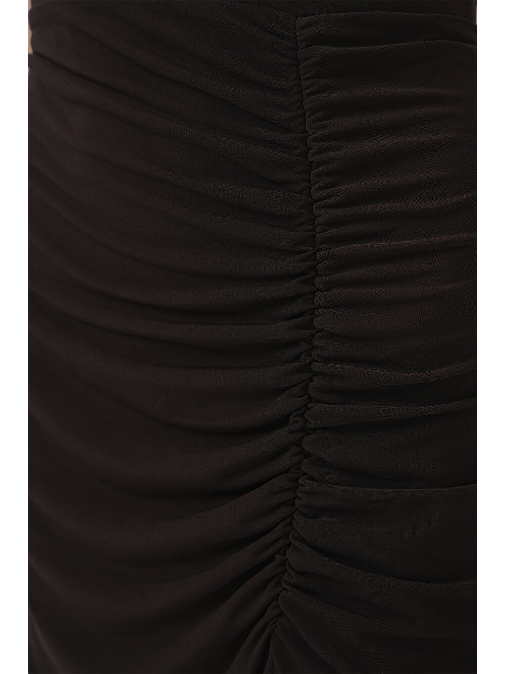 8033 Sandy Yırtmaçlı Etek - Kahverengi-5