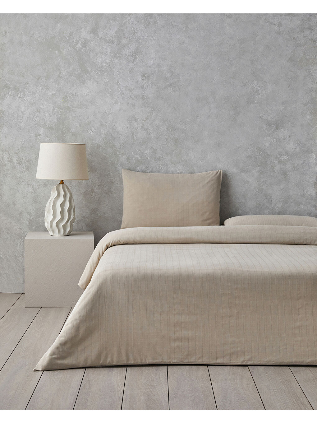 Diamond Tek Kişilik Nevresim Takımı Bej