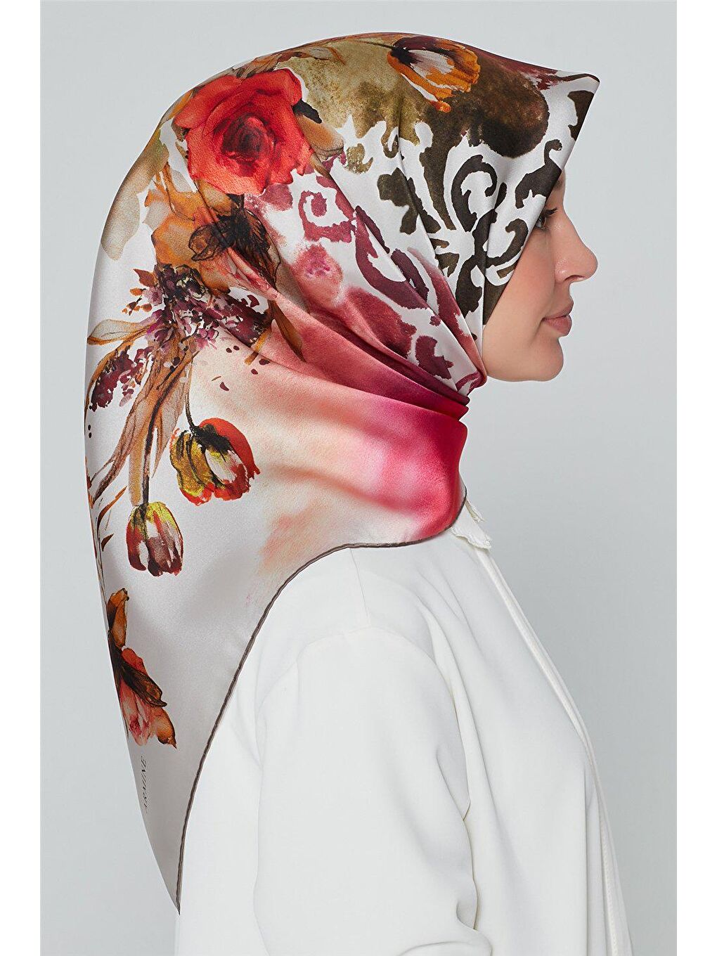 Karışık Nostalji Sura İpek Eşarp 18Ya7976 22-2