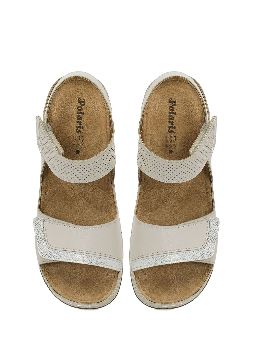 104424.Z5FX Bej Kadın Comfort Sandalet-3