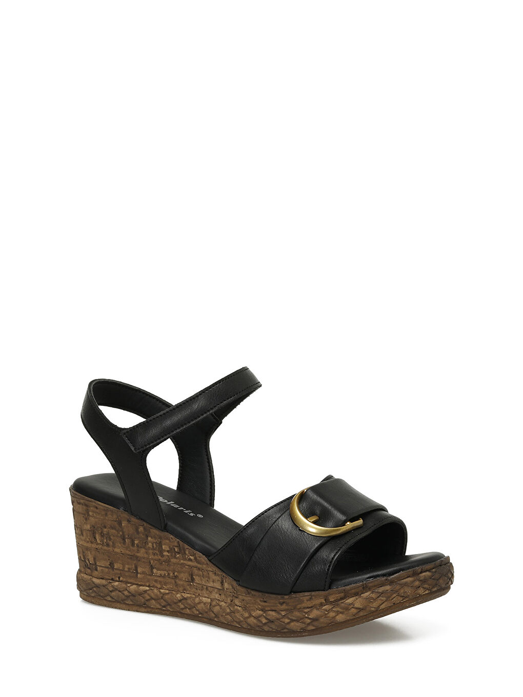 325069.Z 5FX Siyah Kadın Dolgu Topuk Sandalet-1