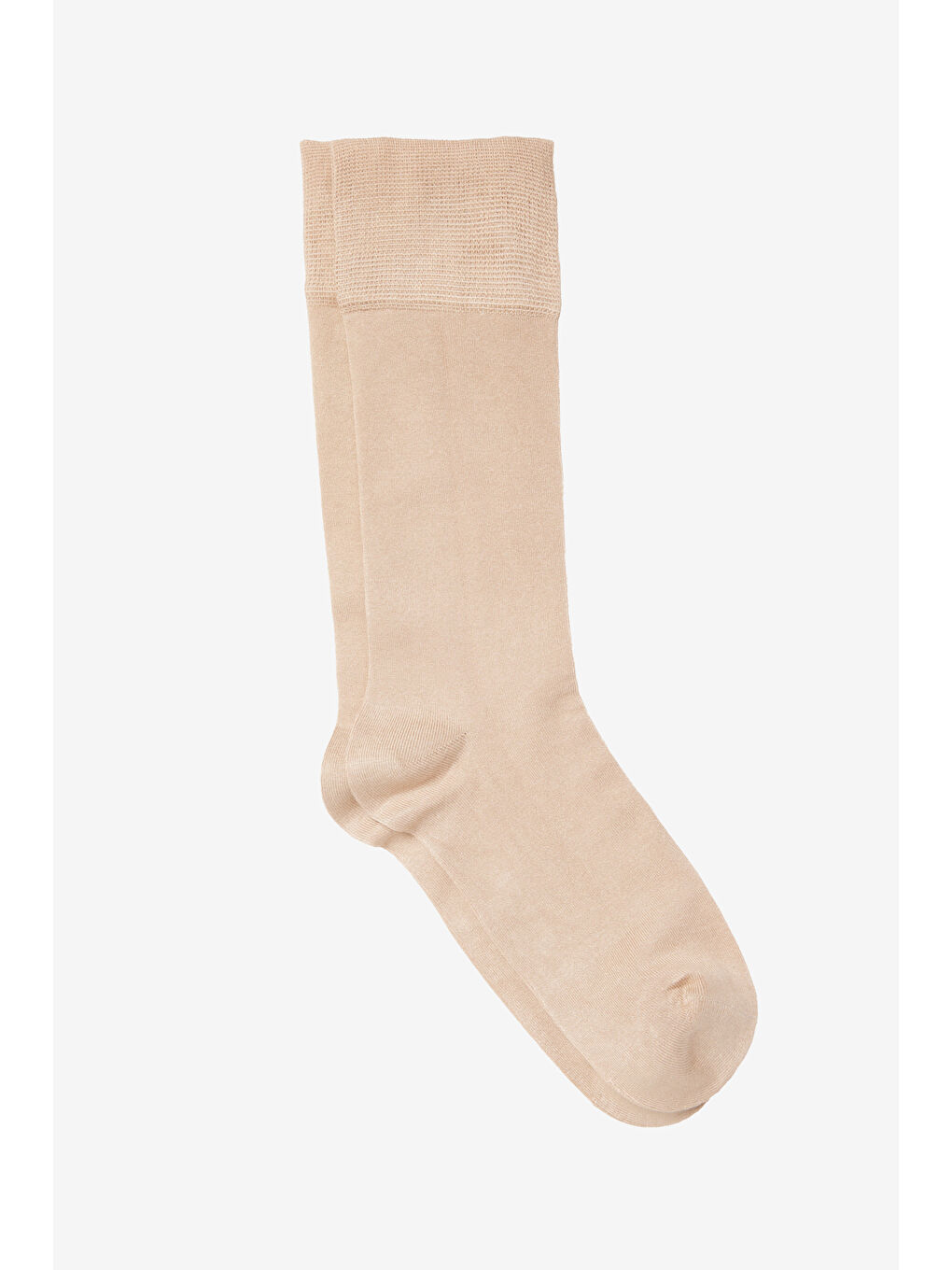 Erkek Bej Melanj Bambulu Tekli Çorap-1