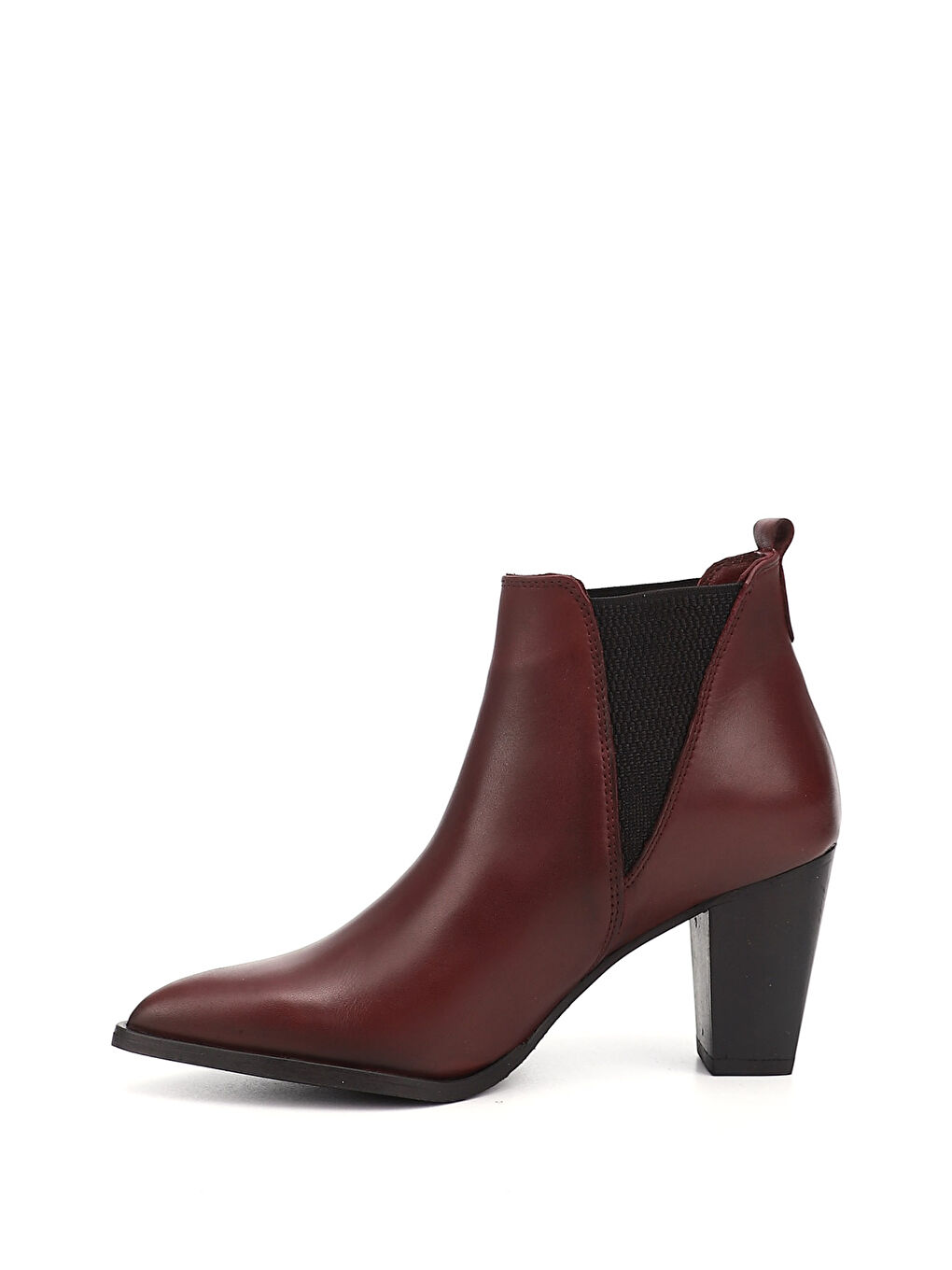 Bordo Kadın BORDO Topuklu Hakiki Deri Chelsea Bot-2