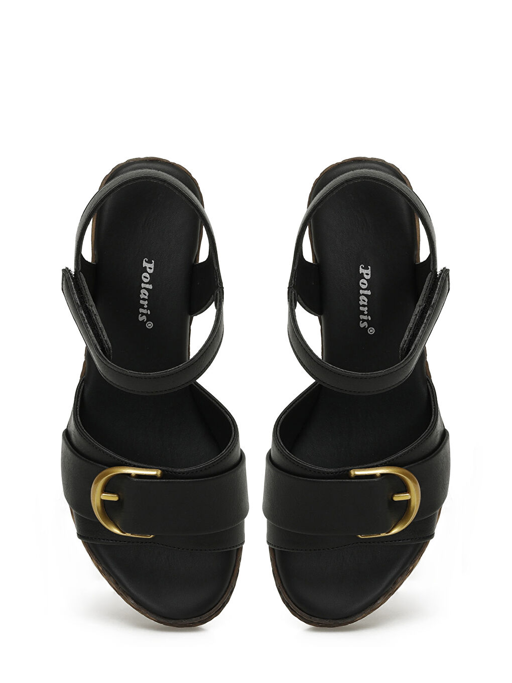 325069.Z 5FX Siyah Kadın Dolgu Topuk Sandalet-3