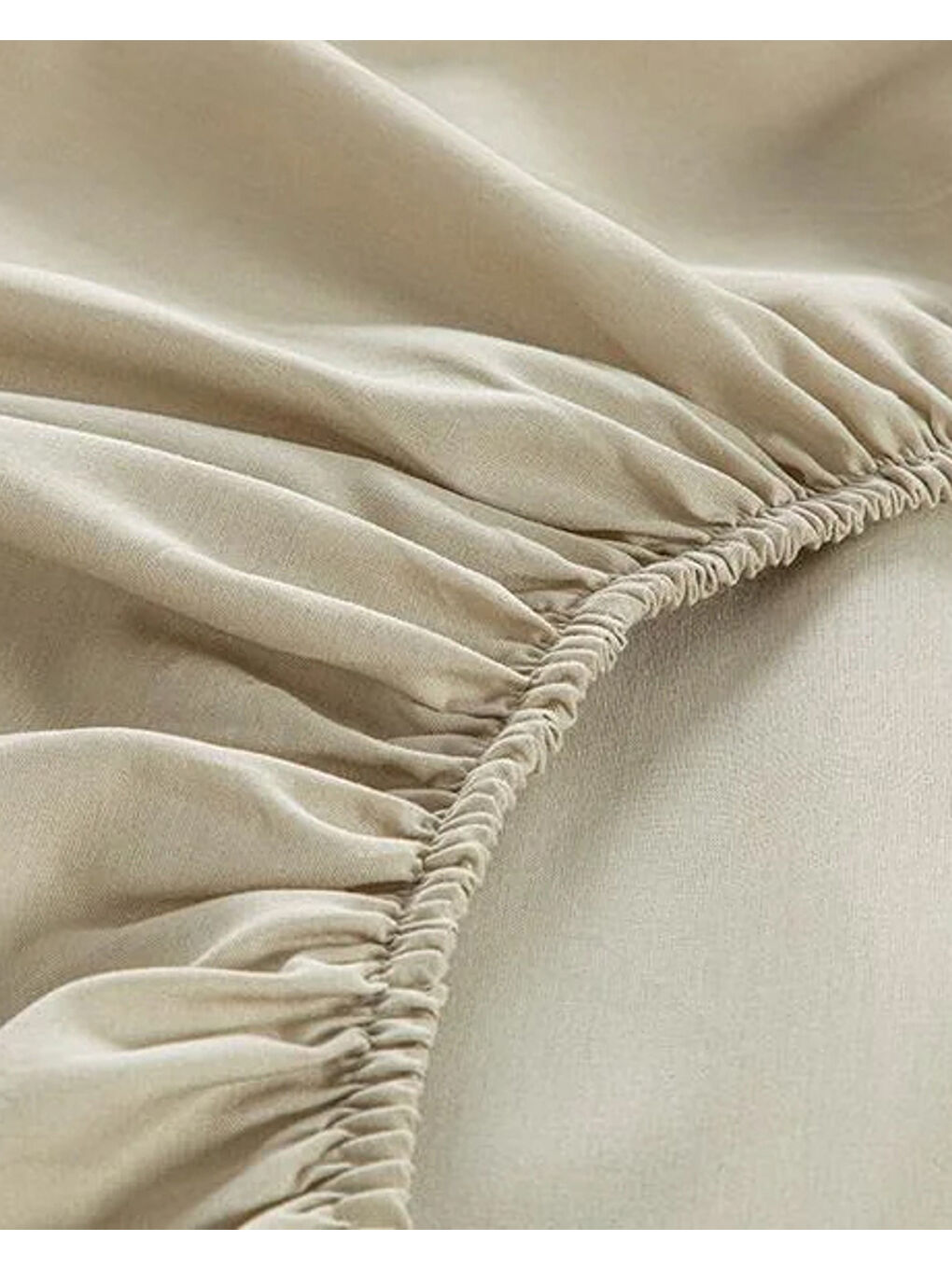 Novella Premium Soft Pamuk Tek Kişilik Lastikli Çarşaf Takımı Bej-2