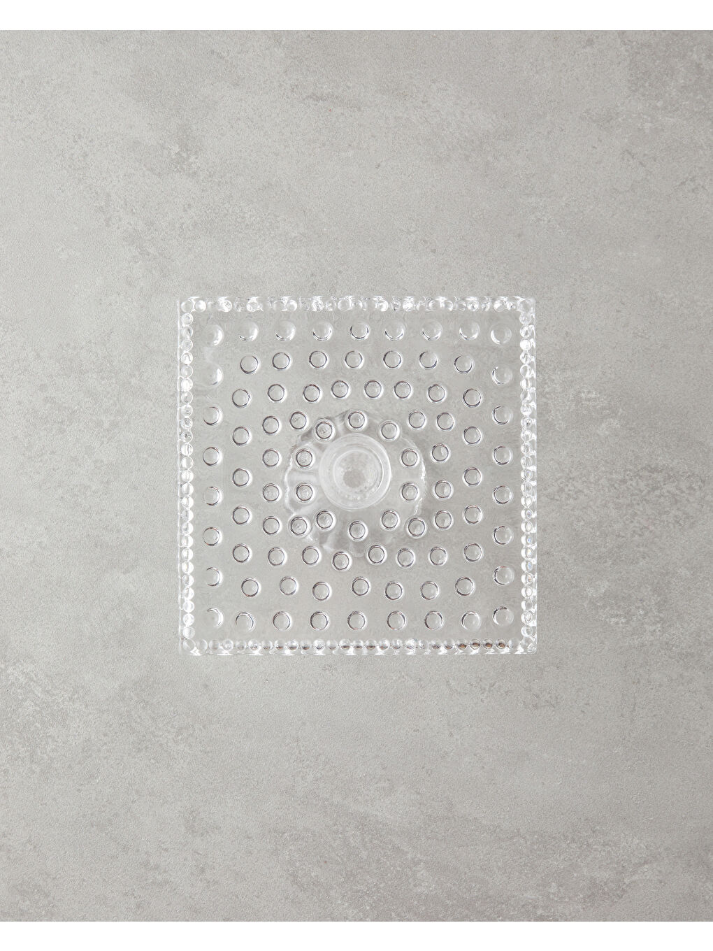 Renksiz Bubbles Cam Kek Standı 18x11 Cm Şeffaf-1