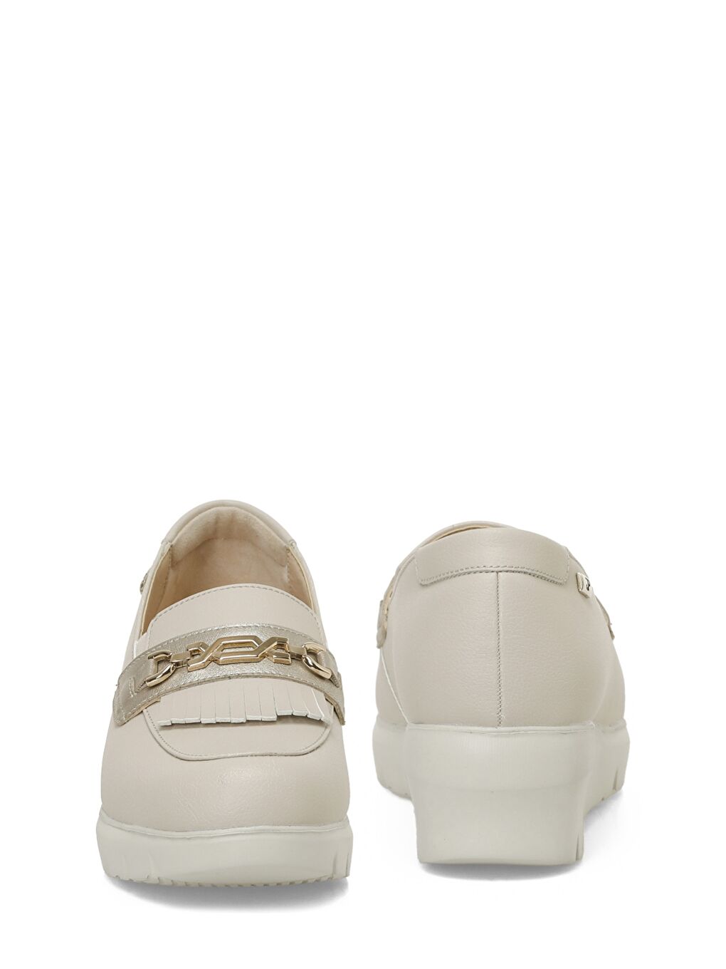 166010.Z5FX Bej Kadın Loafer-4
