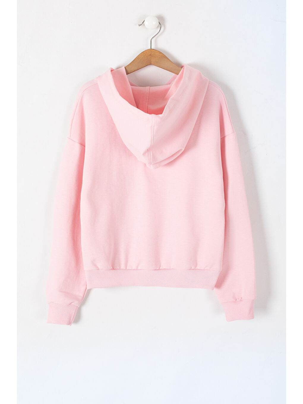 Cansın Mini Pembe Love Yazılı Kapüşonlu Kız Çocuk Sweatshirt 19646 - 1