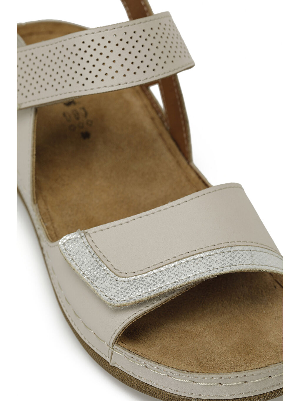 104424.Z5FX Bej Kadın Comfort Sandalet-6