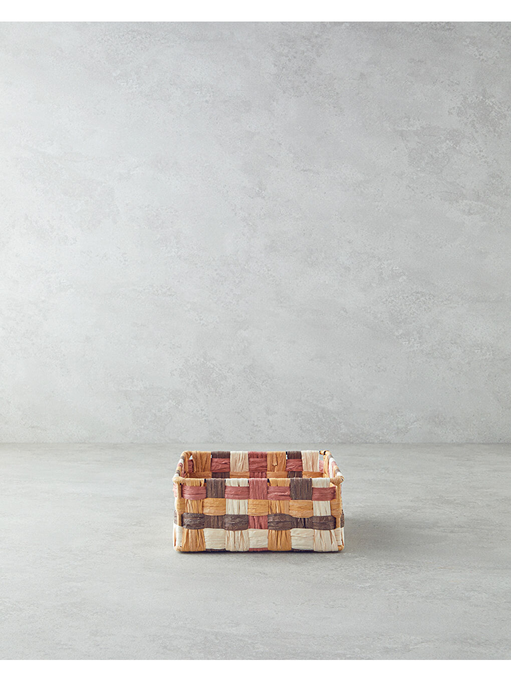 Kahverengi Modern Square Kağıt İp Sepet Kahve