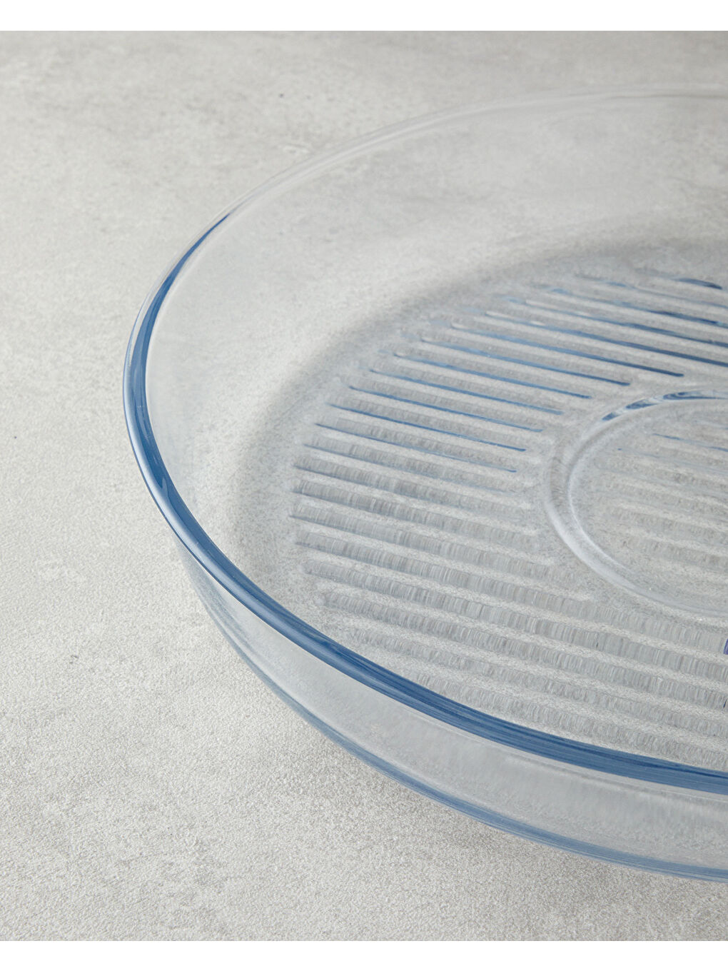 Renksiz Bake&Serve Cam Yuvarlak Izgaralı Fırın Kabı 32 cm Şeffaf-1