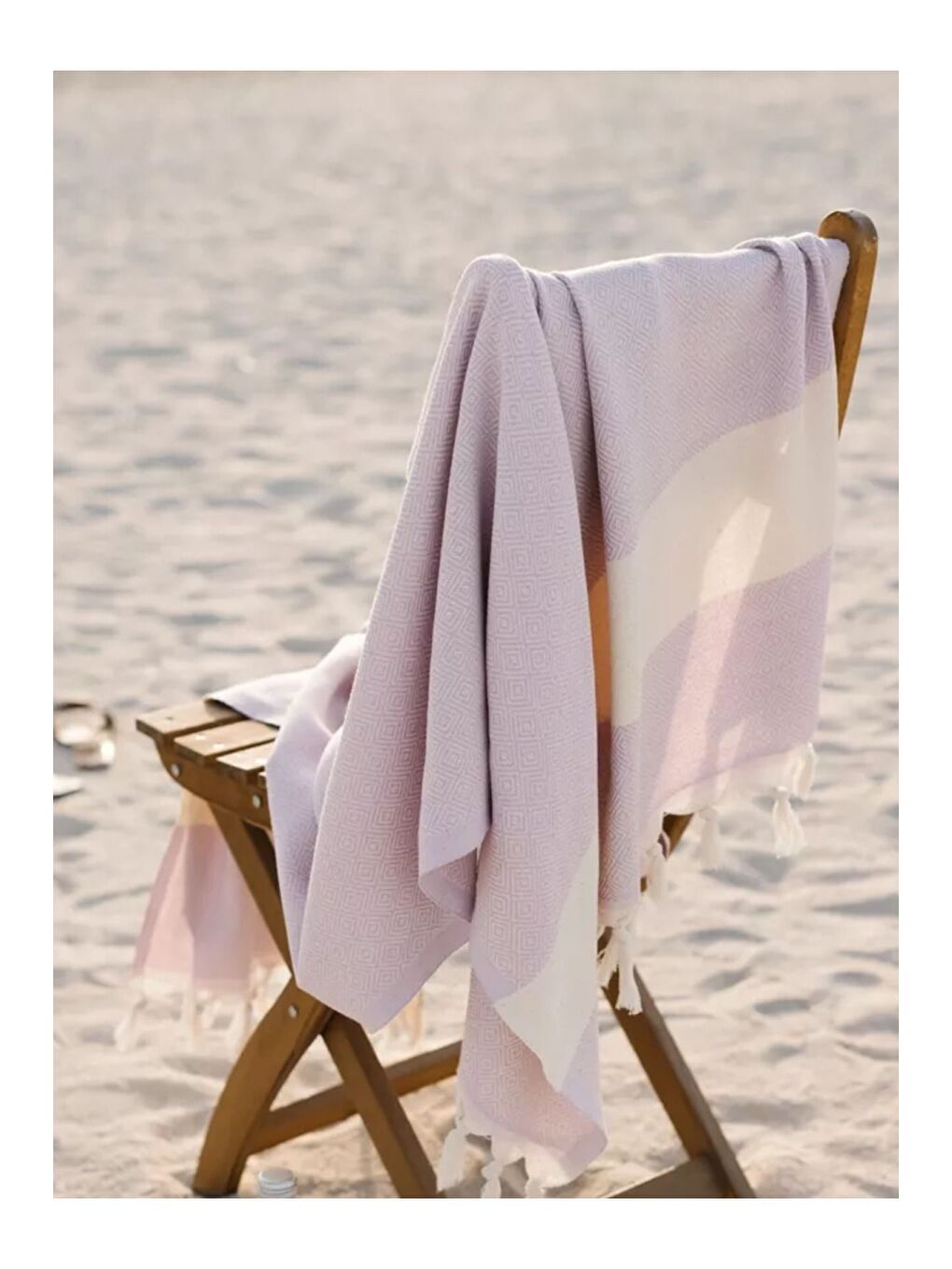 Lila Elmas Yöresel Peştemal – 100x180 cm | %100 Pamuk