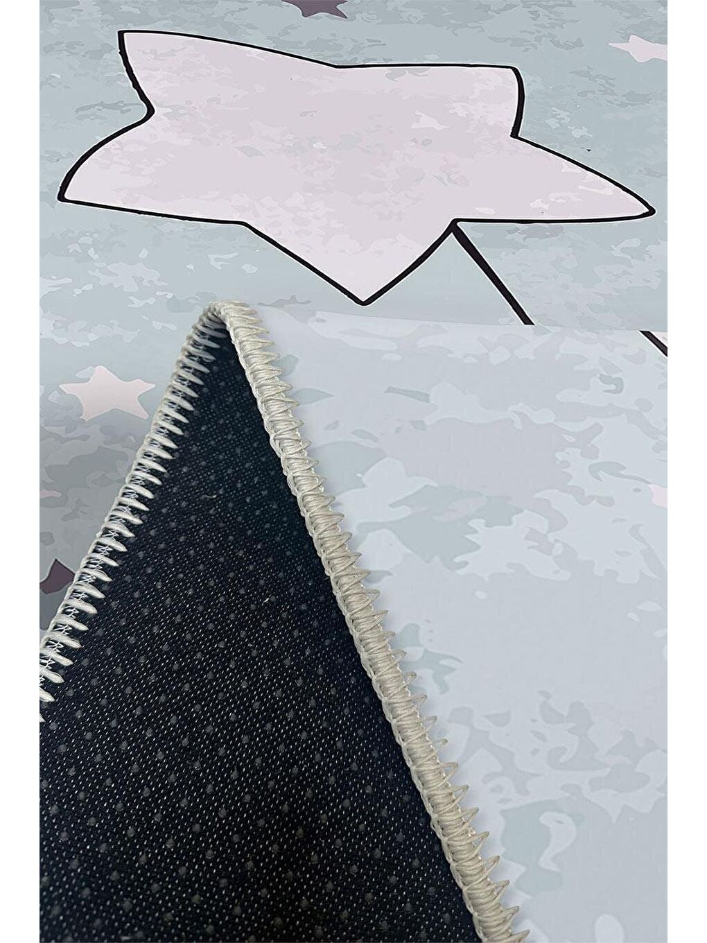 Mavi Premium Kalite, Pamuk ve Kaydırmaz Taban, Yıkanabilir, Çocuk Halısı  60 x 100 cm-2