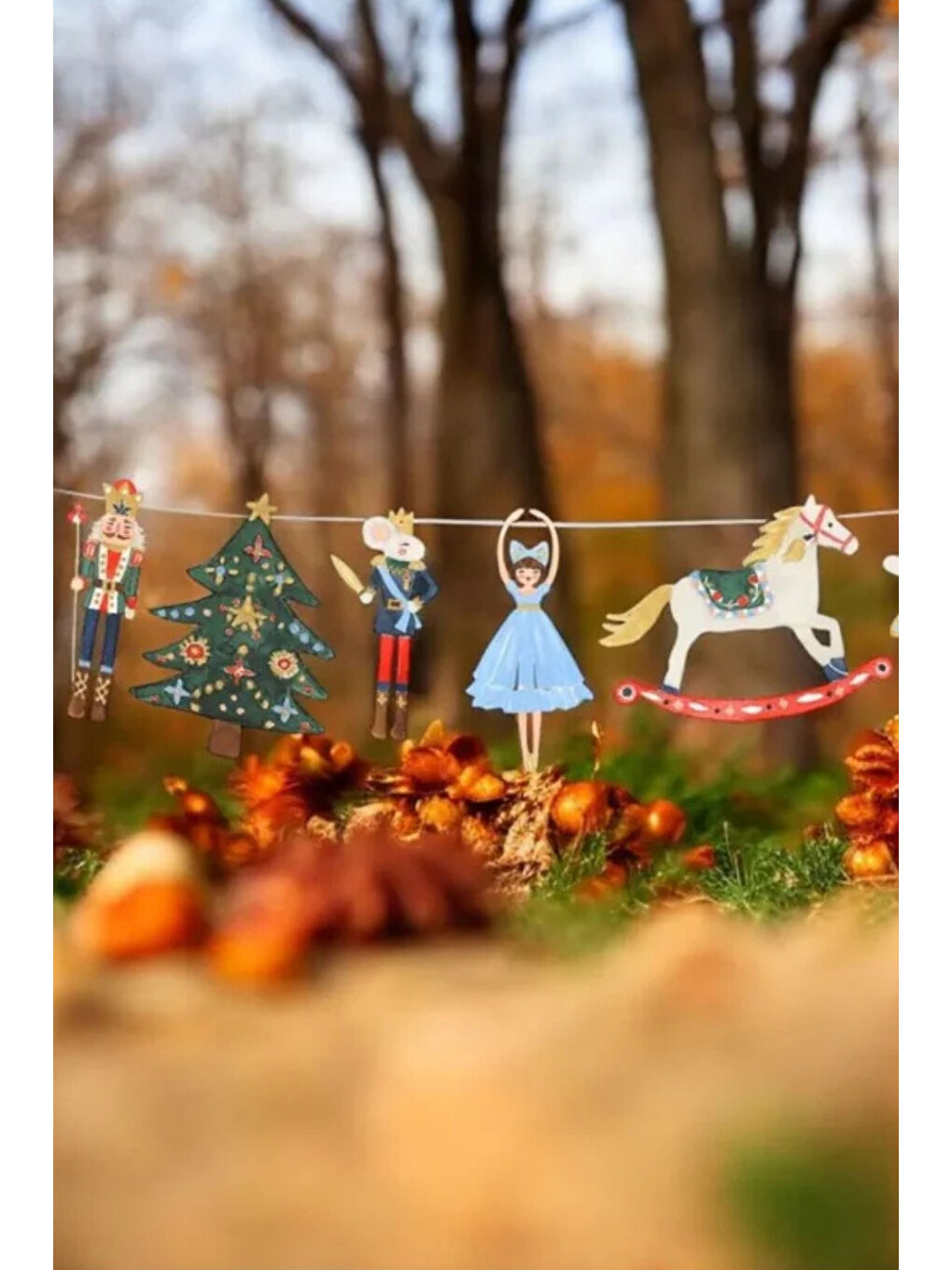 Karışık Çok Renkli  Figürlü Yılbaşı Temalı Parti Banner-1