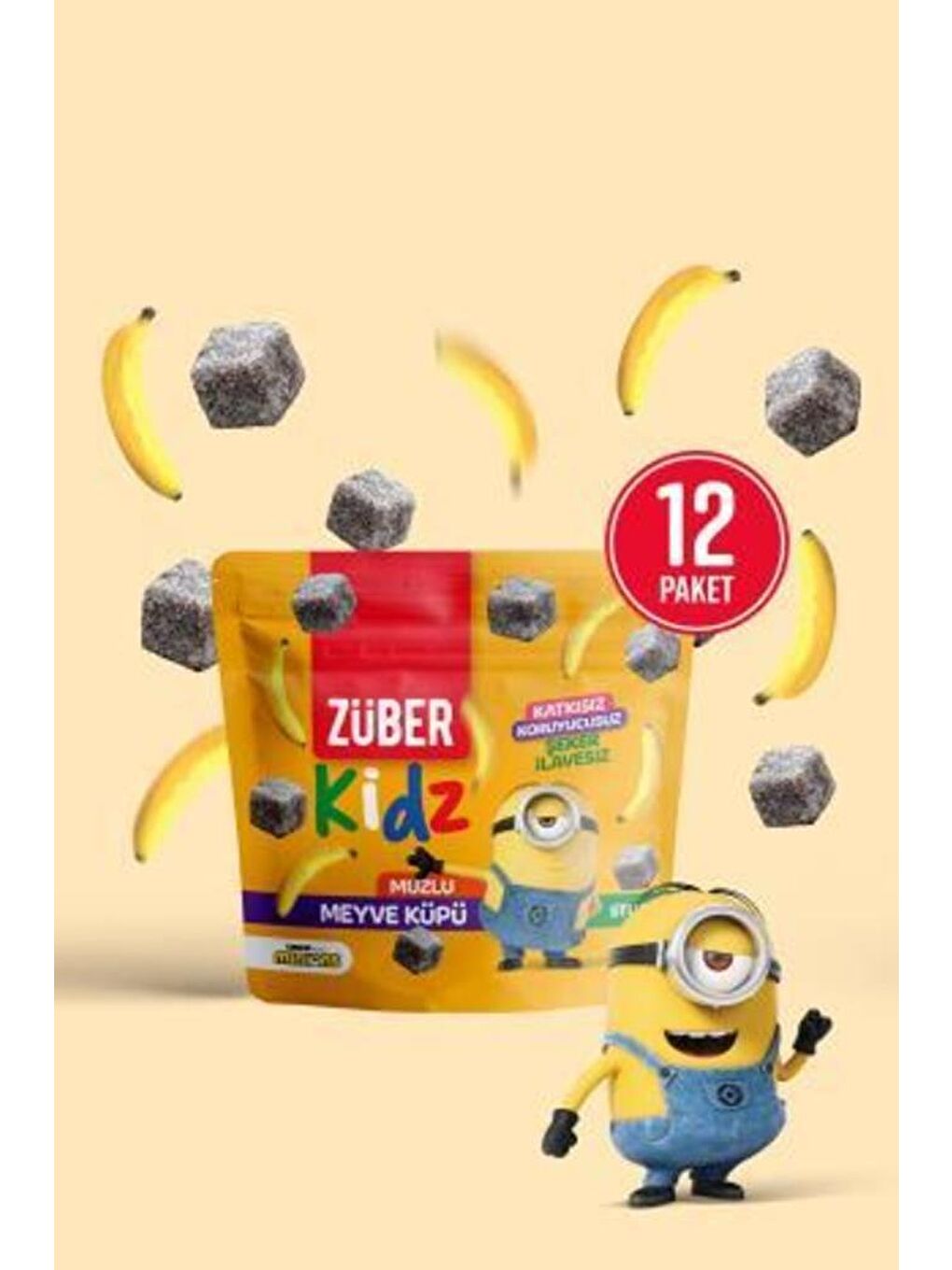 Kidz Meyve Küpü Muzlu - 12 Adet X 49gr