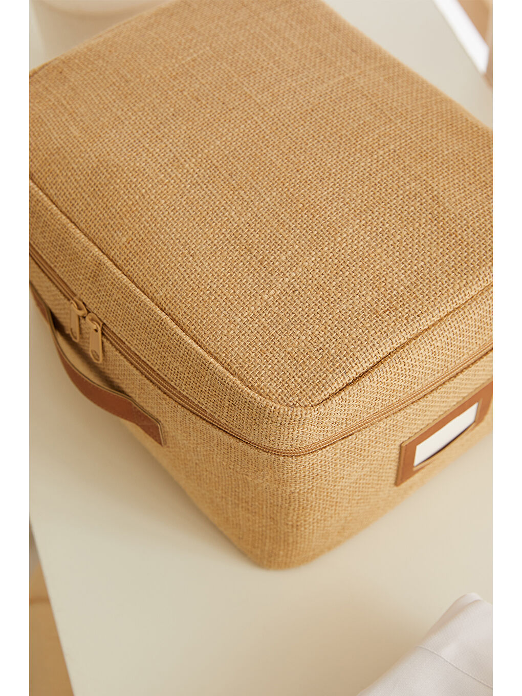 Bej 3'lü Küçük Boy Jüt Hurç Set 30 x 22 x 18 cm-3