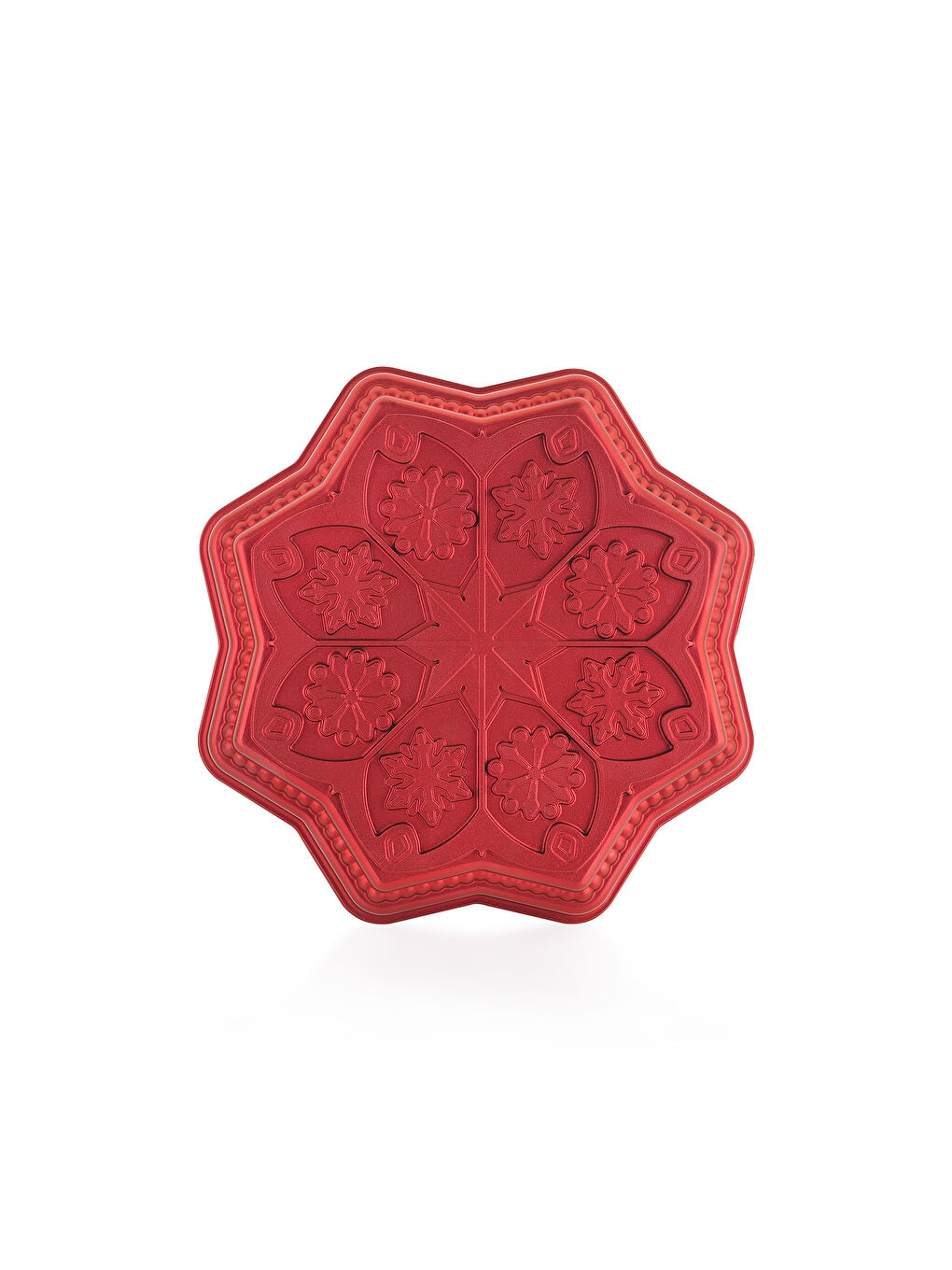 Black Stone Pine Döküm Kek Kalıbı 1 Parça-Kırmızı-4